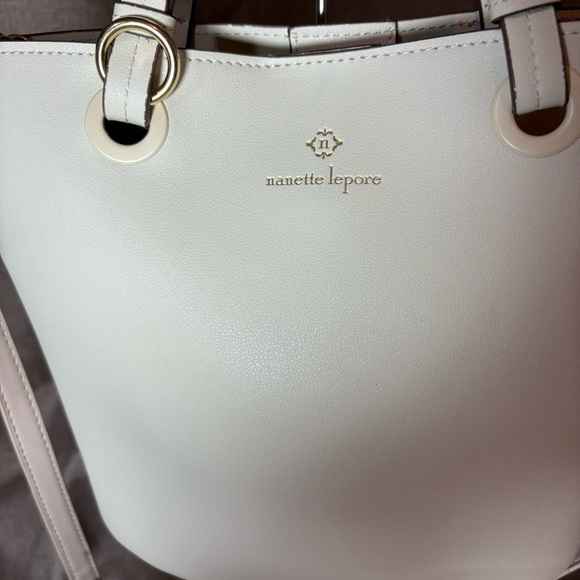 Nanette Lepore Shoulder Bag Tote Cream/Ivory NWOT - Picture 2 of 6